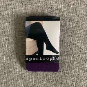 NWT Apostrophe Purple opaque Tights Size S/M